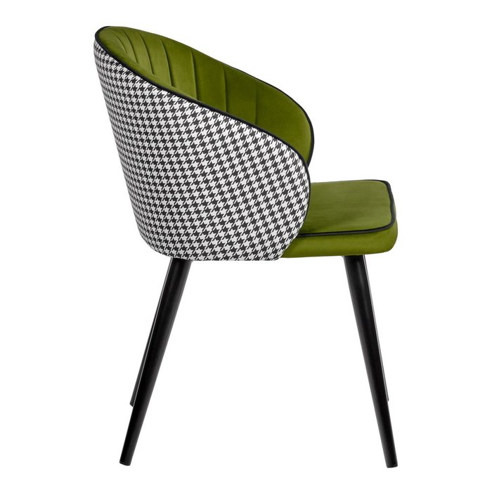 Стул Paola зеленого цвета с жаккардом - лучшие Обеденные стулья в INMYROOM
