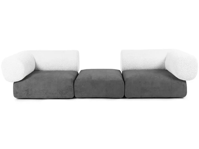 Модульный диван Trevi серо-белого цвета - купить Прямые диваны по цене 153430.0