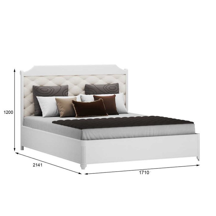 Кровать Маргарет 140х200 с подъемным механизмом  цвета Дуб белладжио - лучшие Кровати для спальни в INMYROOM
