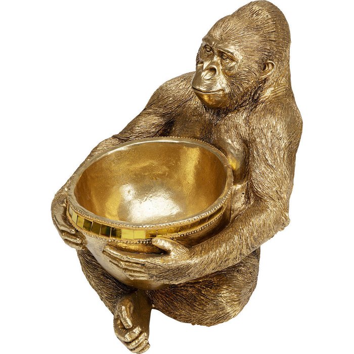 Статуэтка Gorilla золотого цвета - лучшие Фигуры и статуэтки в INMYROOM