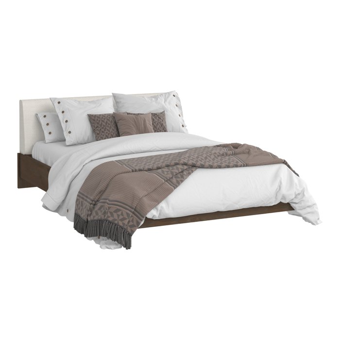 Кровать Сиена 160х200 с белым изголовьем  - лучшие Кровати для спальни в INMYROOM