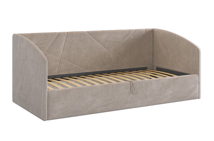 Кровать Квест 90х200 бежево-коричневого цвета с подъемным механизмом - купить Кровати для спальни по цене 26790.0