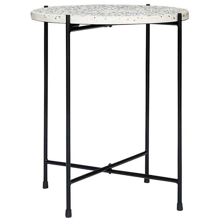 Столик кофейный Josen terrazzo черно-белого цвета - купить Кофейные столики по цене 12500.0