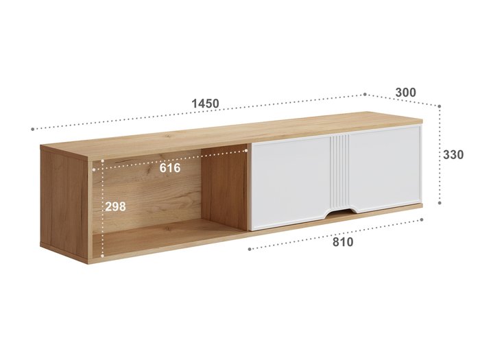 Навесной шкаф Эмилия ЭЛ-41 бежево-белого цвета - купить Навесные шкафы по цене 6900.0
