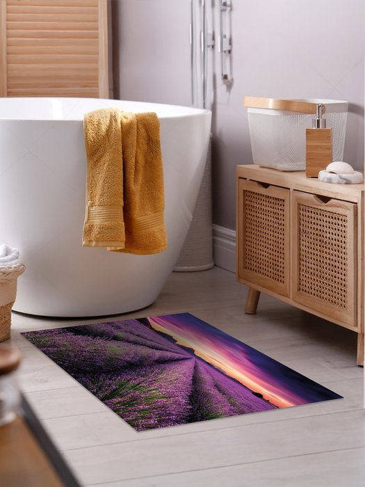 Коврик Rubber lavender 50x80 фиолетового цвета - купить Коврики для ванной по цене 930.0