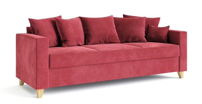 Диван-кровать Эмилио красного цвета - купить Прямые диваны по цене 59488.0