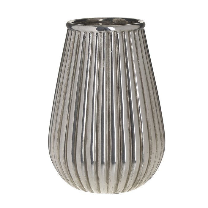 Керамическая ваза серебряного цвета