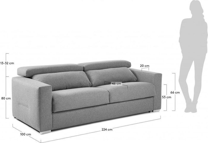 Диван-кровать QUEEN (полиуретановый матрац) - купить Прямые диваны по цене 223990.0
