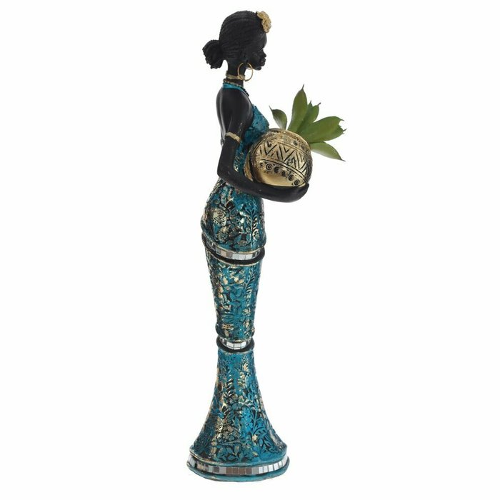 Фигура декоративная Африканка черно-голубого цвета - купить Фигуры и статуэтки по цене 2173.0