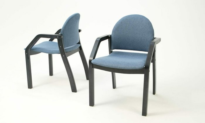 Стул-кресло Джуно синего цвета - купить Обеденные стулья по цене 7590.0