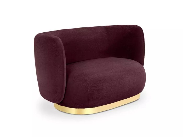Диван Lucca фиолетового цвета с золотым основанием - купить Прямые диваны по цене 70560.0