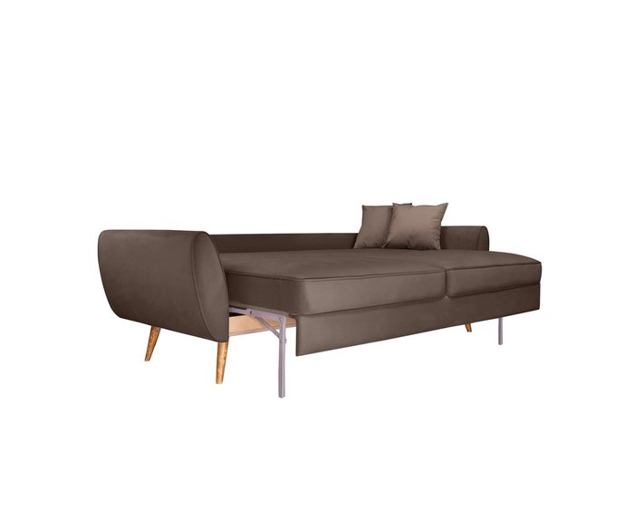 Диван-кровать Эльтон коричневого цвета - купить Прямые диваны по цене 51200.0