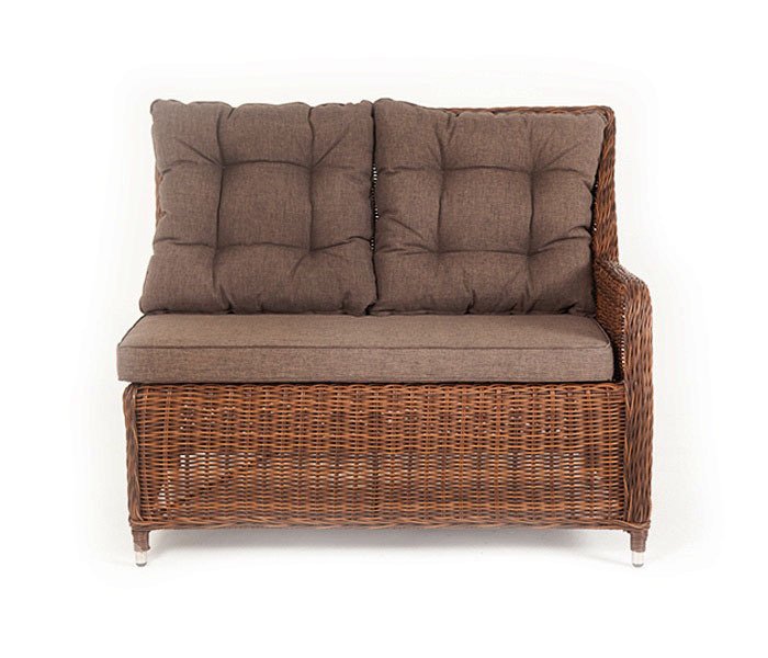Модуль дивана Бергамо коричневого цвета правый - купить Садовые диваны по цене 87071.0