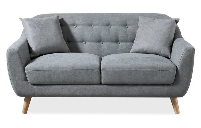Прямой диван Stockholm S серого цвета