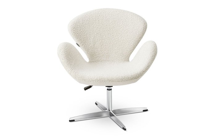 Кресло в стиле культового дизайнера Arne Jacobsen белого цвета - лучшие Интерьерные кресла в INMYROOM