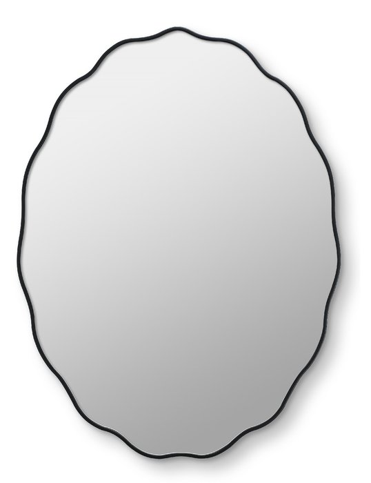 Настенное зеркало Fancy Oval 60х80 черного цвета