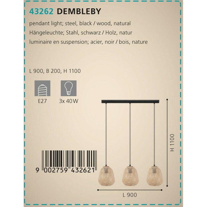 Подвесная люстра Dembleby бежевого цвета - купить Подвесные люстры по цене 38490.0