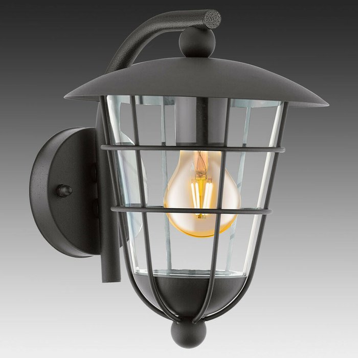 Уличный настенный светильник Pulfero черного цвета - купить Настенные уличные светильники по цене 8190.0