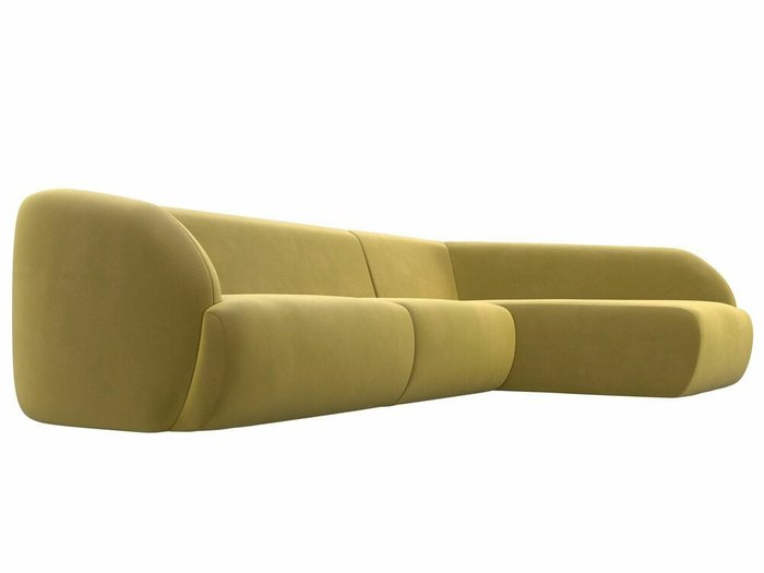 Угловой-диван Лига 041 желтого цвета правый угол - лучшие Угловые диваны в INMYROOM