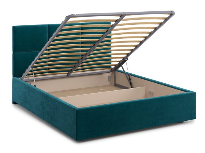 Кровать Bolsena 140х200 сине-зеленого цвета с подъемным механизмом  - лучшие Кровати для спальни в INMYROOM