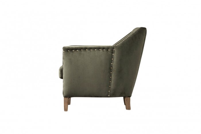 Кресло в обивке из велюра серо-зеленого цвета - купить Интерьерные кресла по цене 63500.0