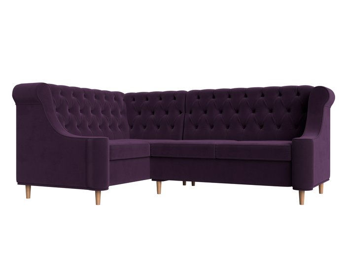 Угловой диван Бронкс темно-фиолетового цвета левый угол