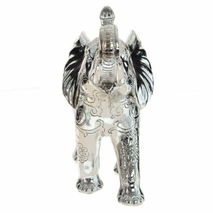 Декоративная фигурка Слон серебристого цвета - купить Фигуры и статуэтки по цене 2890.0