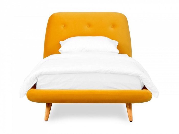 Кровать Loa 90х200 желтого цвета - лучшие Кровати для спальни в INMYROOM