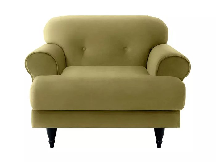 Кресло Italia зеленого цвета с черными ножками - купить Интерьерные кресла по цене 44910.0