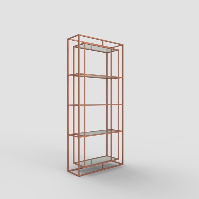 Стеллаж "Gustav" бронзовый с тонированным стеклом (2000х900х300) Стеллаж "Gustav" бронзовый с тонированным стеклом (2000х900х300)