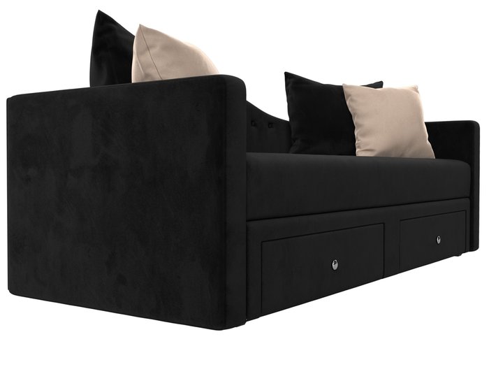Детский прямой диван-кровать Дориан черного цвета - лучшие Прямые диваны в INMYROOM