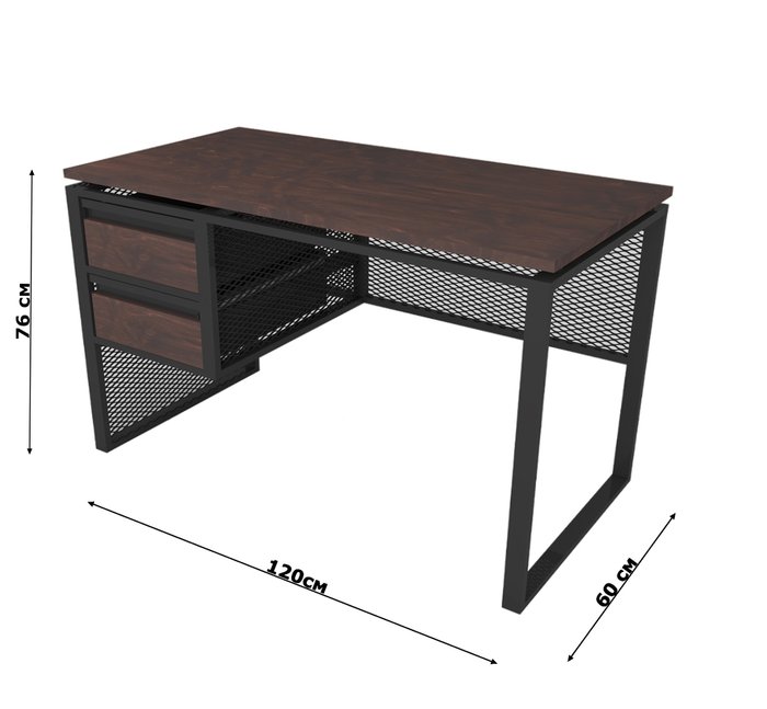 Рабочий стол Space черно-коричневого цвета - лучшие Письменные столы в INMYROOM