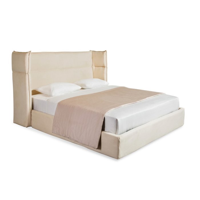 Кровать Bonita 180х200 бежевого цвета с решеткой Кровать Bonita 180х200 бежевого цвета с решеткой