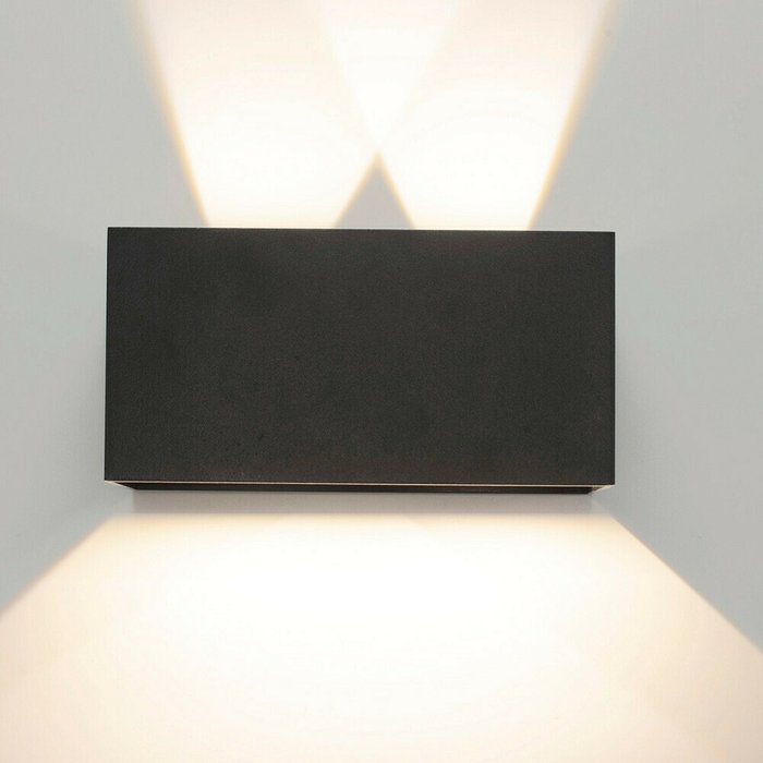 Уличный настенный светильник Davos 3000К черного цвета - лучшие Настенные уличные светильники в INMYROOM
