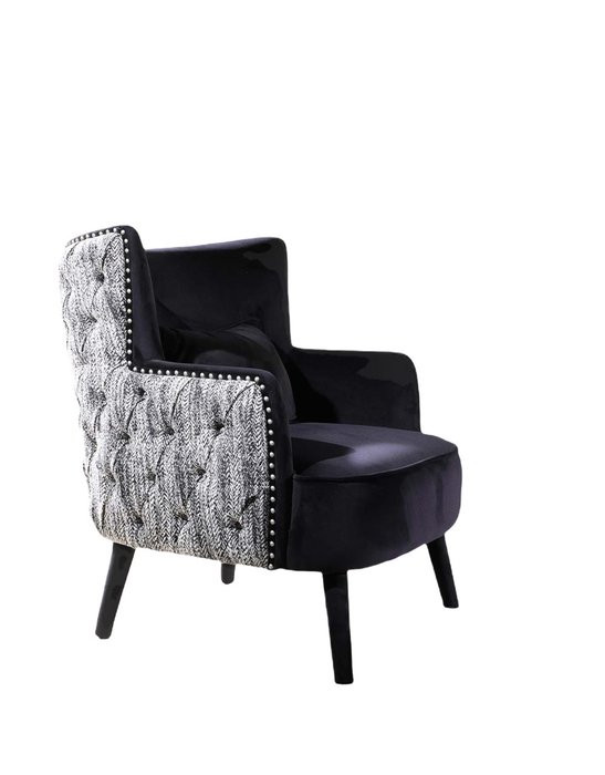 Кресло Барон черно-серого цвета