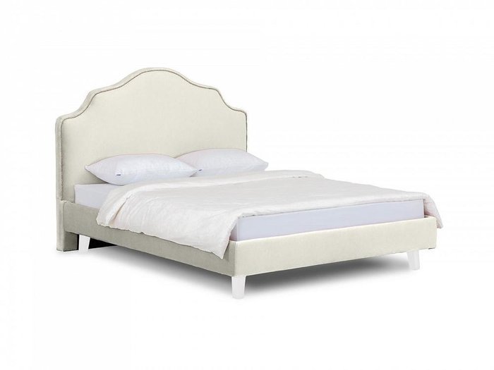 Кровать Queen Victoria L 160х200 молочного цвета - купить Кровати для спальни по цене 44080.0
