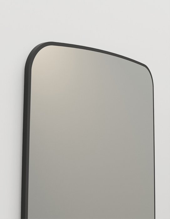 Настенное зеркало Hola Tardi 47х140 в раме черного цвета - купить Настенные зеркала по цене 24300.0