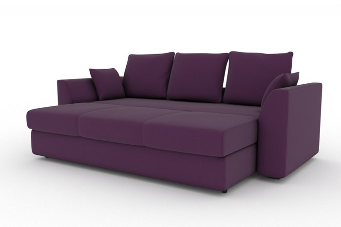 Прямой диван-кровать Belfest фиолетового цвета - купить Прямые диваны по цене 15500.0