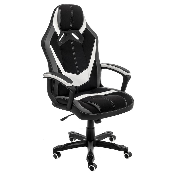 Компьютерное кресло Bens серо-черно-белого цвета