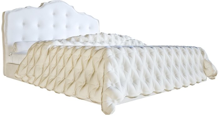 Кровать Annabelle Белая Экокожа 160х200 - купить Кровати для спальни по цене 102000.0