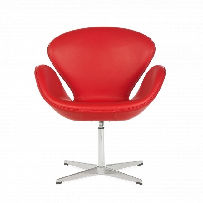 Кресло Swan красного цвета - купить Интерьерные кресла по цене 80134.0