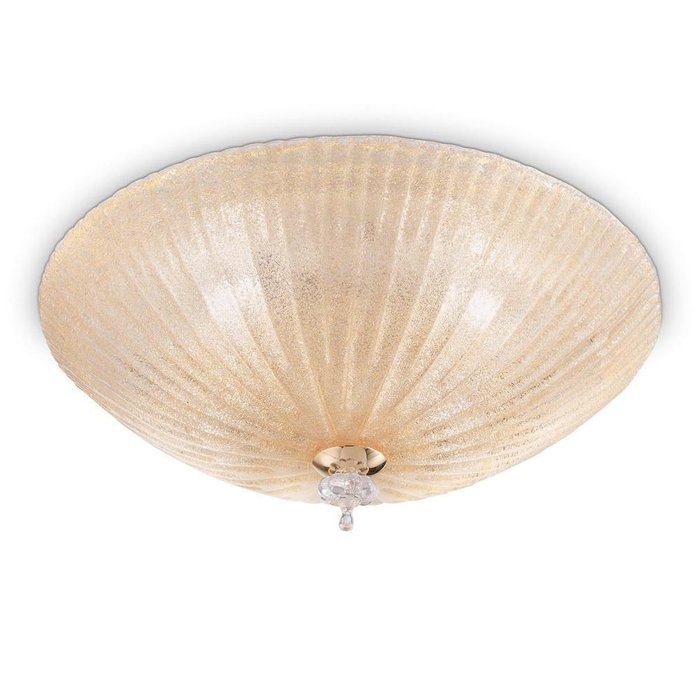 Потолочный светильник Ideal Lux Shell Ambra с плафоном из стекла