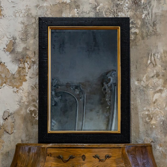 Зеркало настенное Оберон  в раме черного цвета - купить Настенные зеркала по цене 18500.0