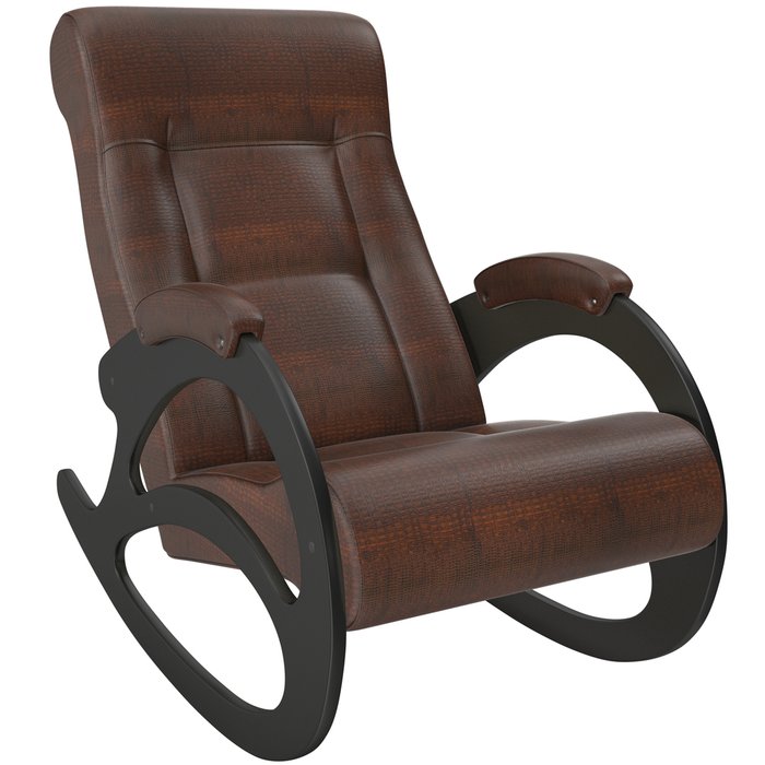 Кресло-качалка Модель 4 без лозы коричневого цвета