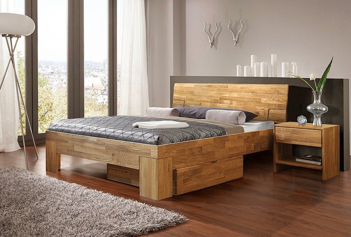 Кровать Берген 120х200 светло-коричневого цвета - лучшие Кровати для спальни в INMYROOM