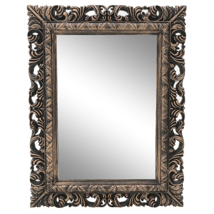 Зеркало настенное черное с позолотой