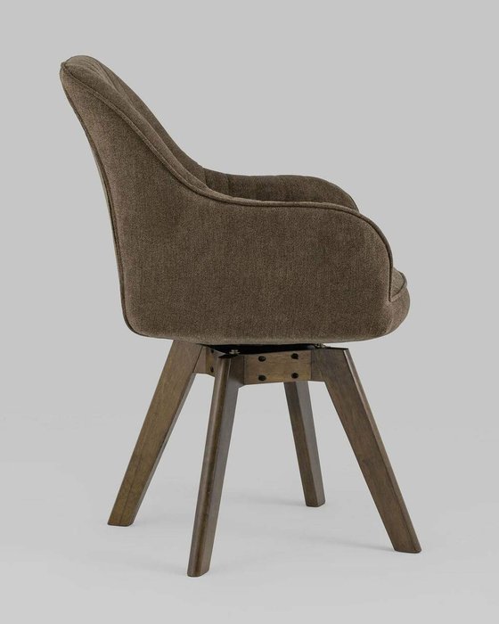 Набор из двух вращающихся стульев Mans коричневого цвета - лучшие Обеденные стулья в INMYROOM