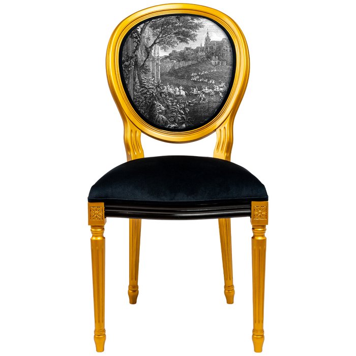 Стул Блуа черно-золотого цвета - купить Обеденные стулья по цене 32000.0