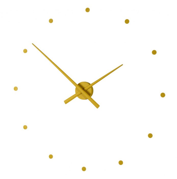 Настенные часы OJ Mustard из пластика горчичного цвета