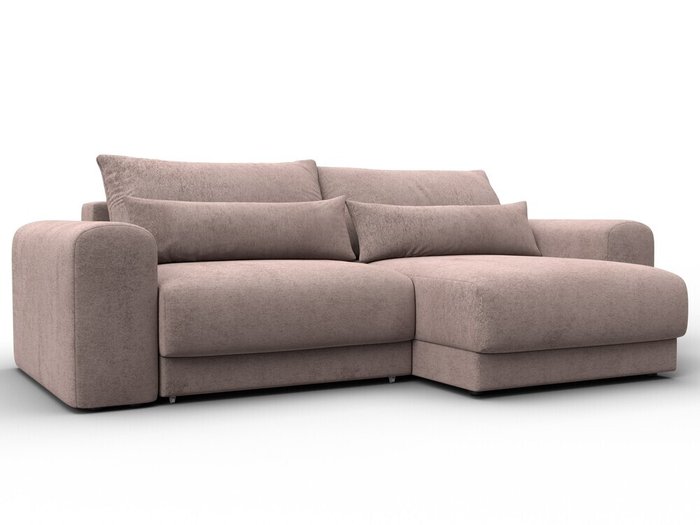 Угловой диван-кровать Лига-056 темно-бежевого цвета Угловой диван-кровать Лига-056 темно-бежевого цвета